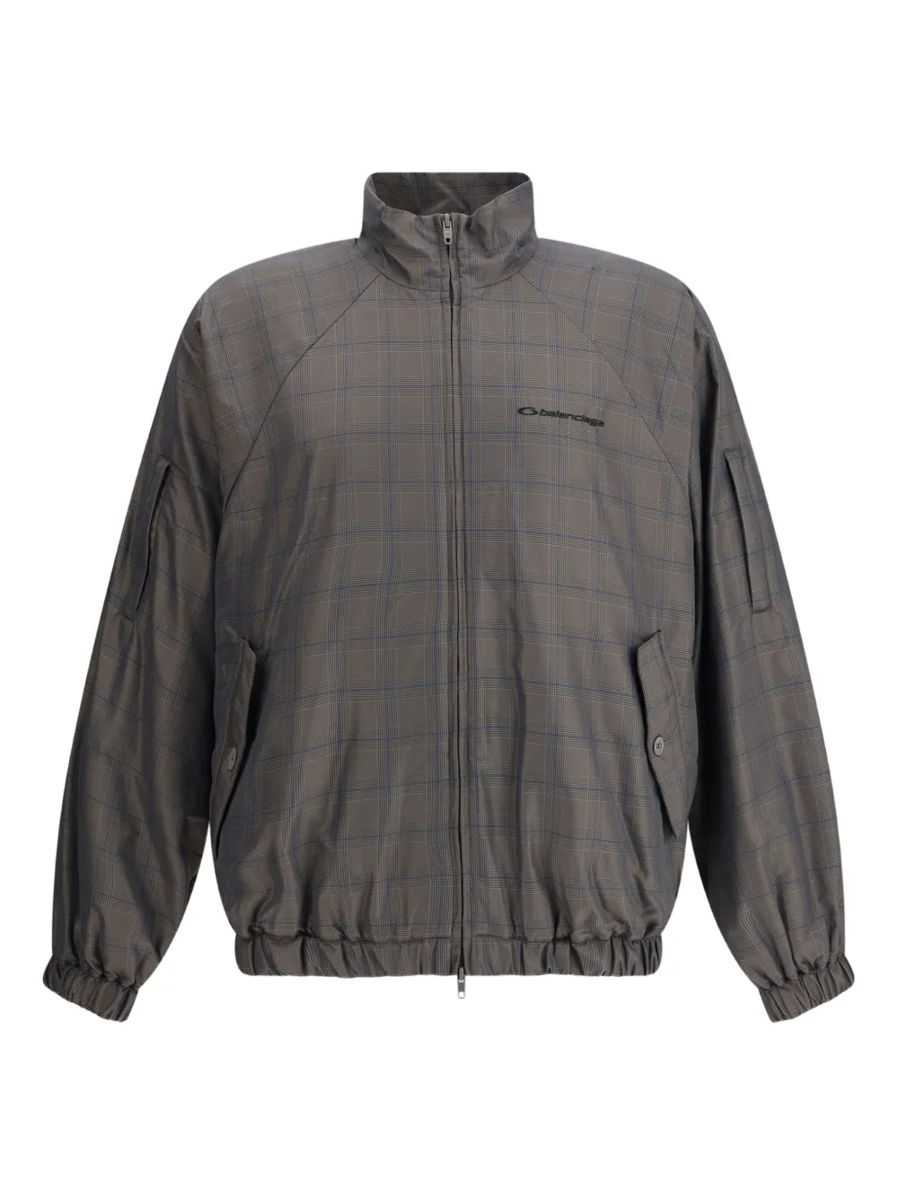 Balenciaga checked zip-up jacket | Grey | Image 1