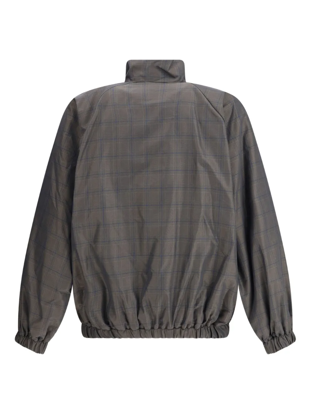 Balenciaga Geruit jack met rits Grijs