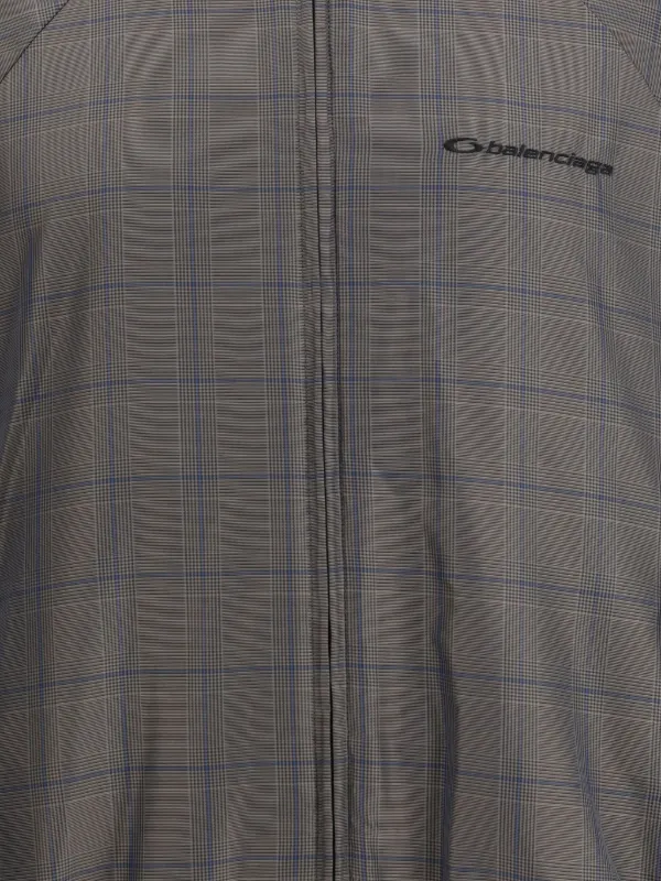 Balenciaga Checked zip-up Jacket | Grey | FARFETCH