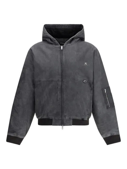 Represent hooded bomber jacket
