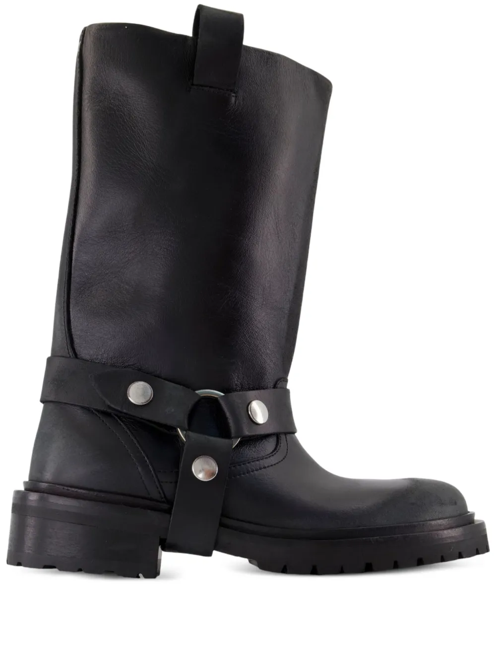 Golden Goose Kurt buckle-strap calfskin boots Black
