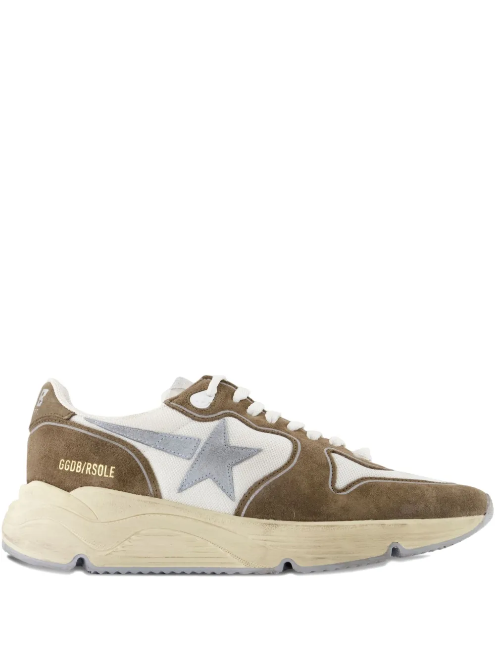 Golden Goose star-detail calfskin sneakers Brown