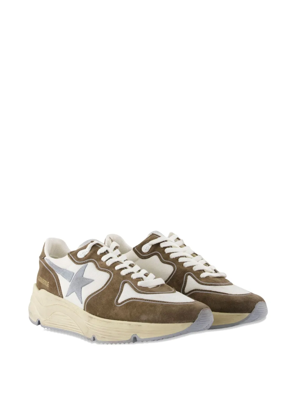 Golden Goose star-detail calfskin sneakers Brown