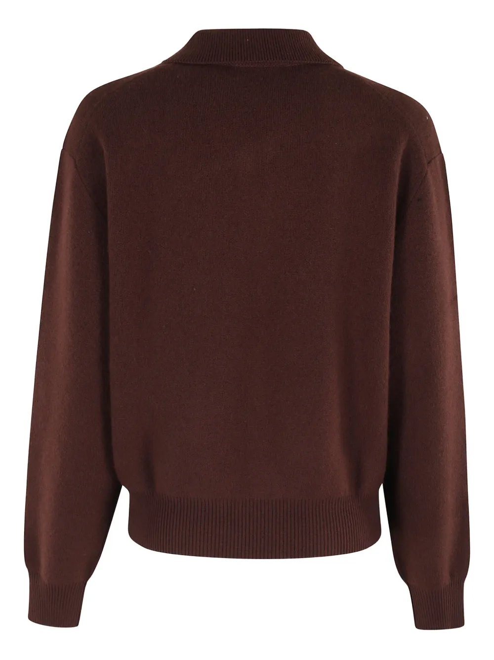 Dunst Polo-neck Button Sweater In Burgundy