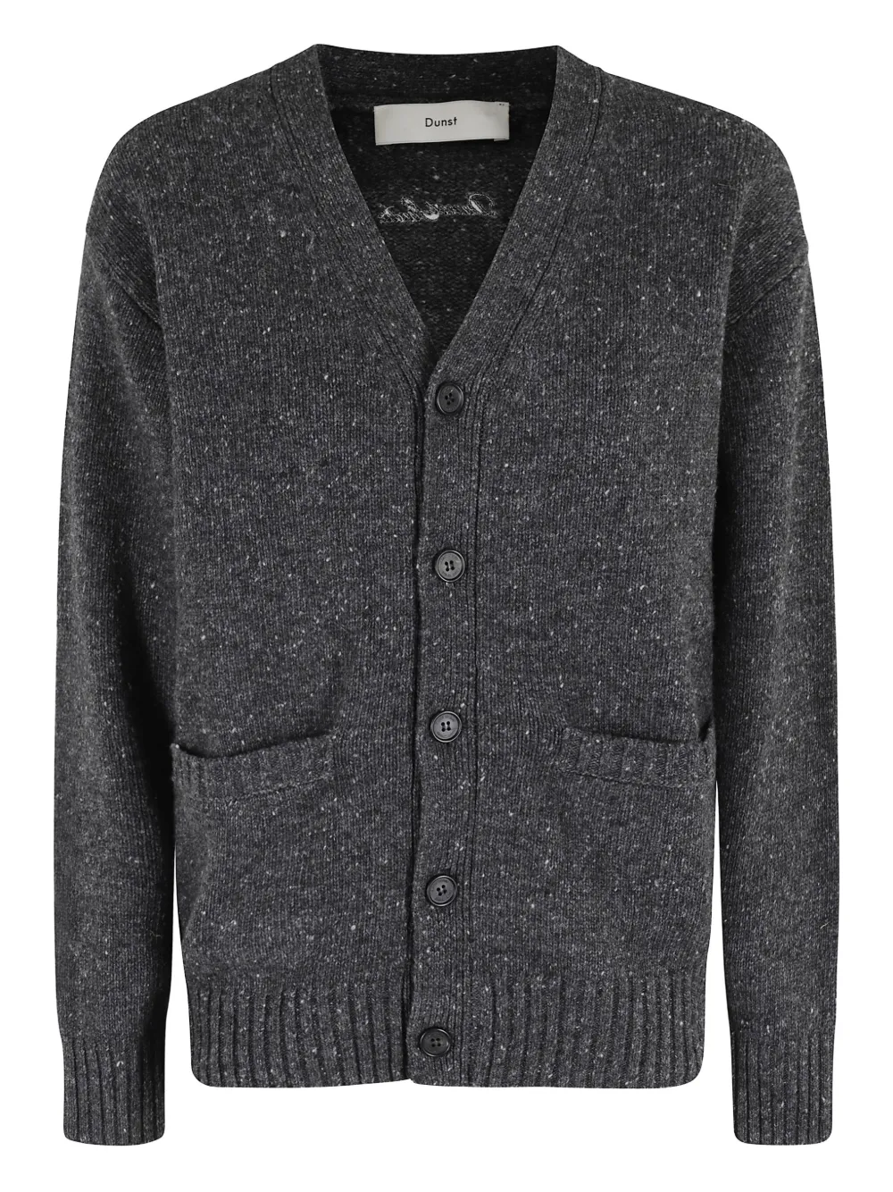 Dunst Speckled-effect Wool Cardigan In Gray