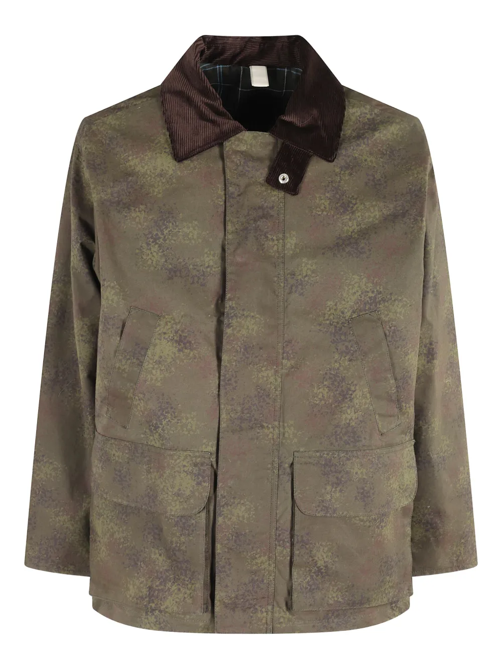 Sunflower corduroy-collar camouflage jacket | Green | Image 1