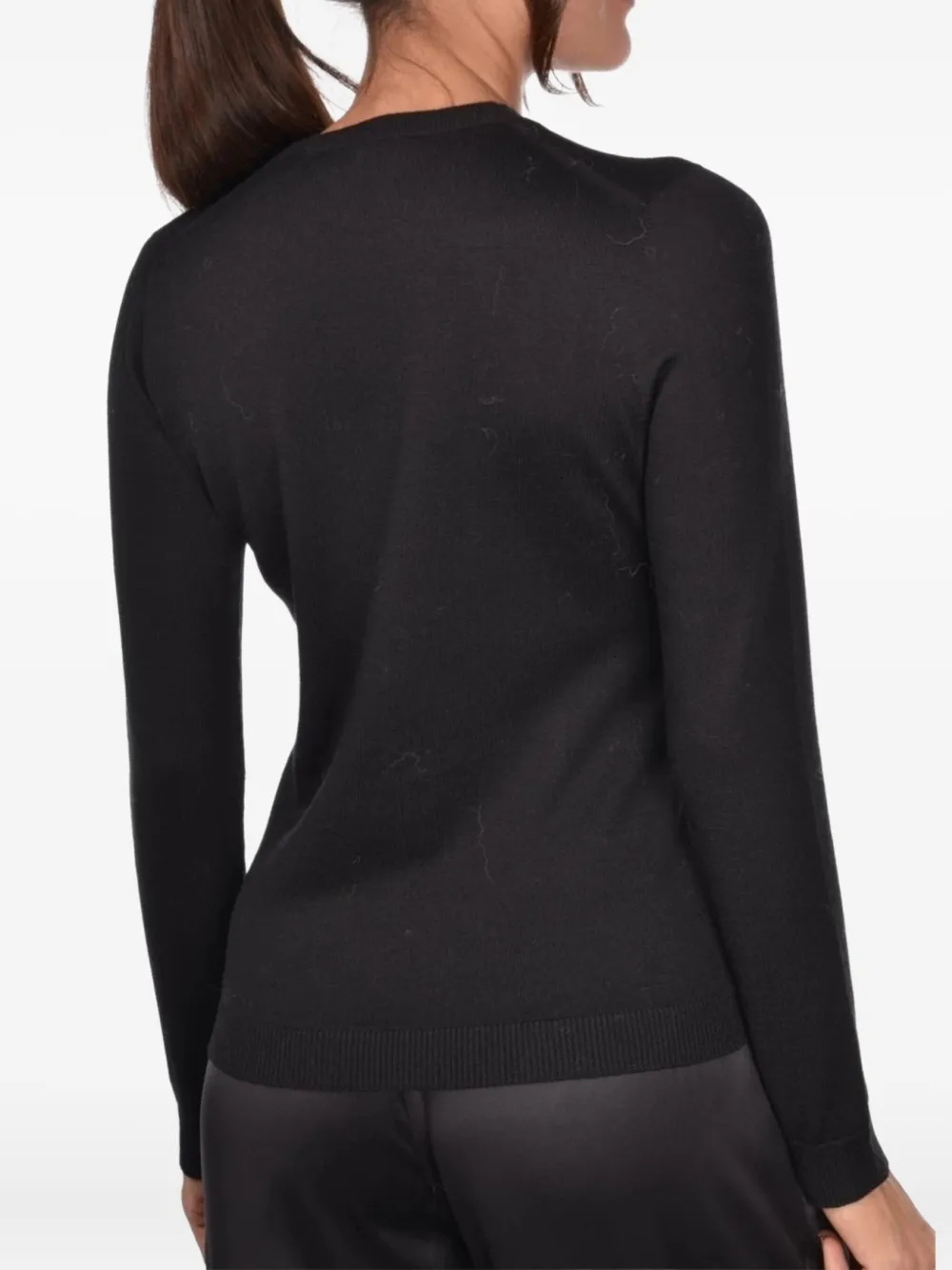 Gran Sasso Trui met ronde hals Zwart