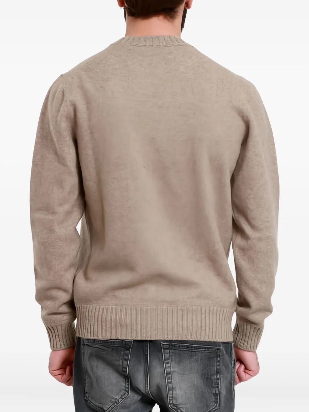 Gran Sasso Geribbelde trui Beige