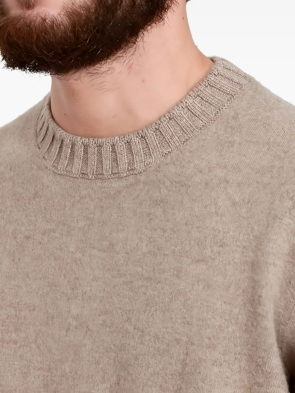 Gran Sasso Geribbelde trui Beige