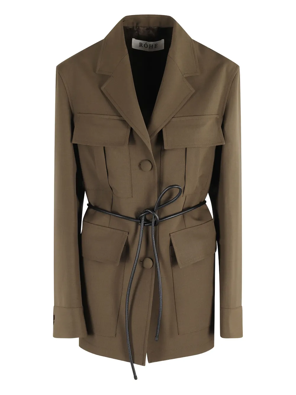Rohe Safari Virgin Wool Blazer In Brown