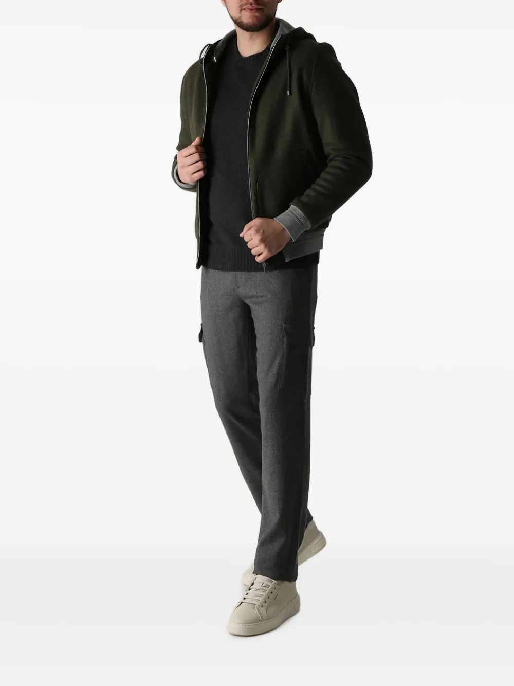 Gran Sasso Trui met ronde hals - Grijs