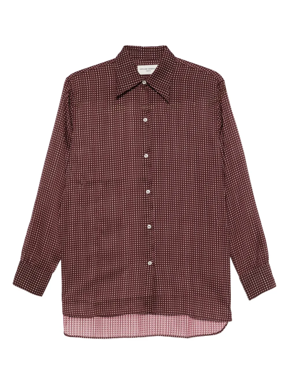 Officine Generale geometric-print shirt | Red | Image 1