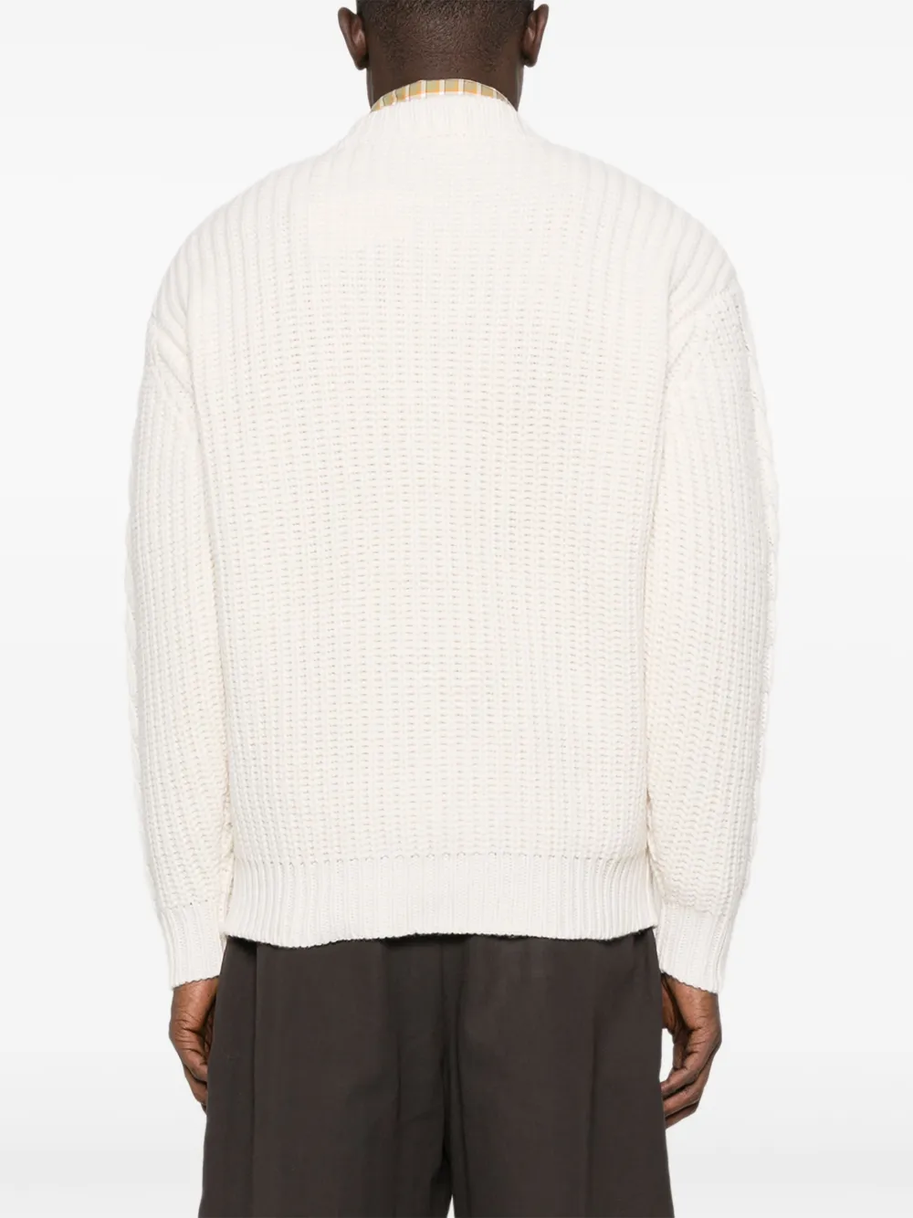 Drôle De Monsieur Cable-knit Jumper In Neutral