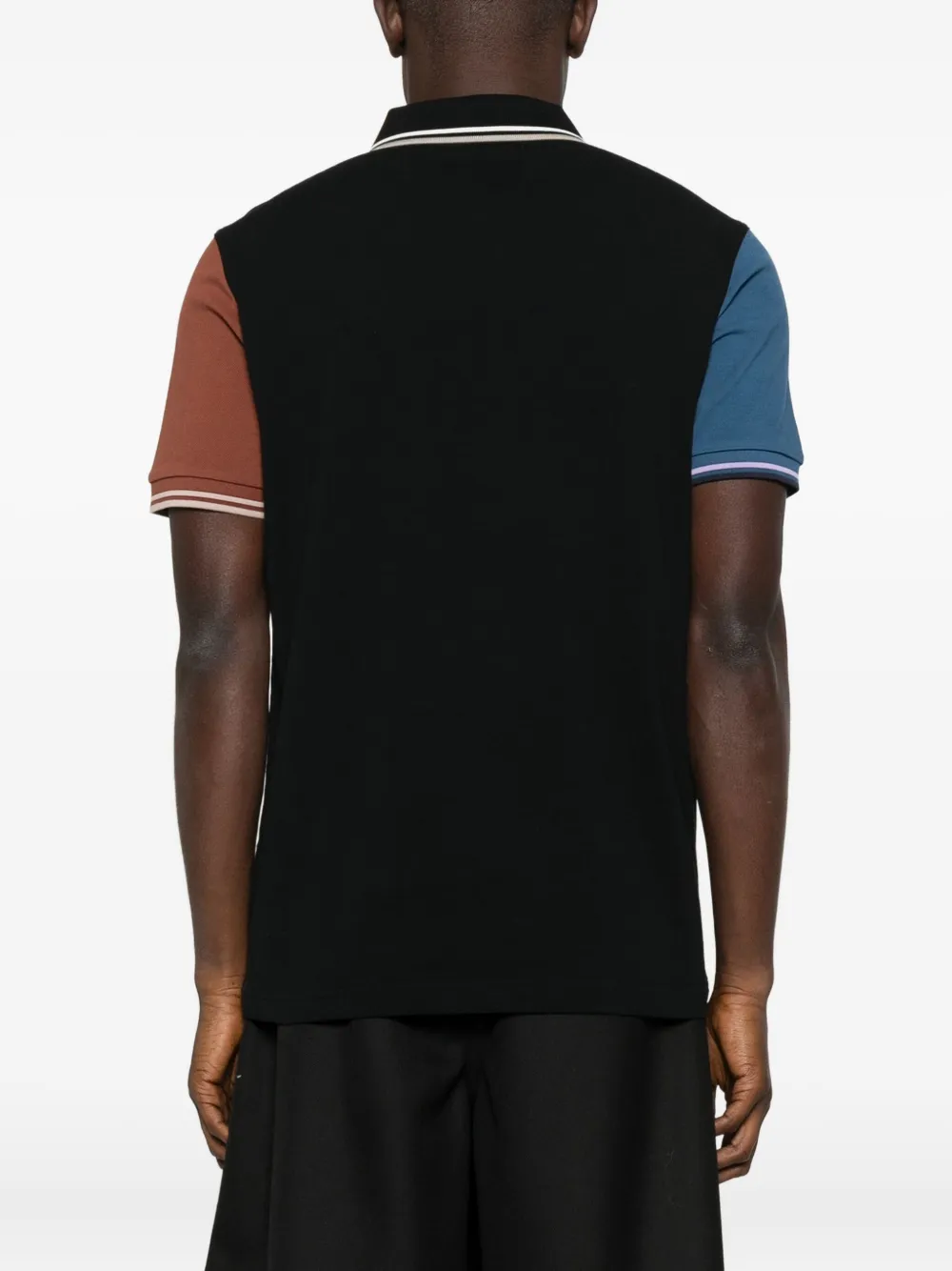 Comme Des Garçons Shirt Comme Des Garcons Shirt Mens X Fred Perry Colour Block Black Polo Shirt In Black