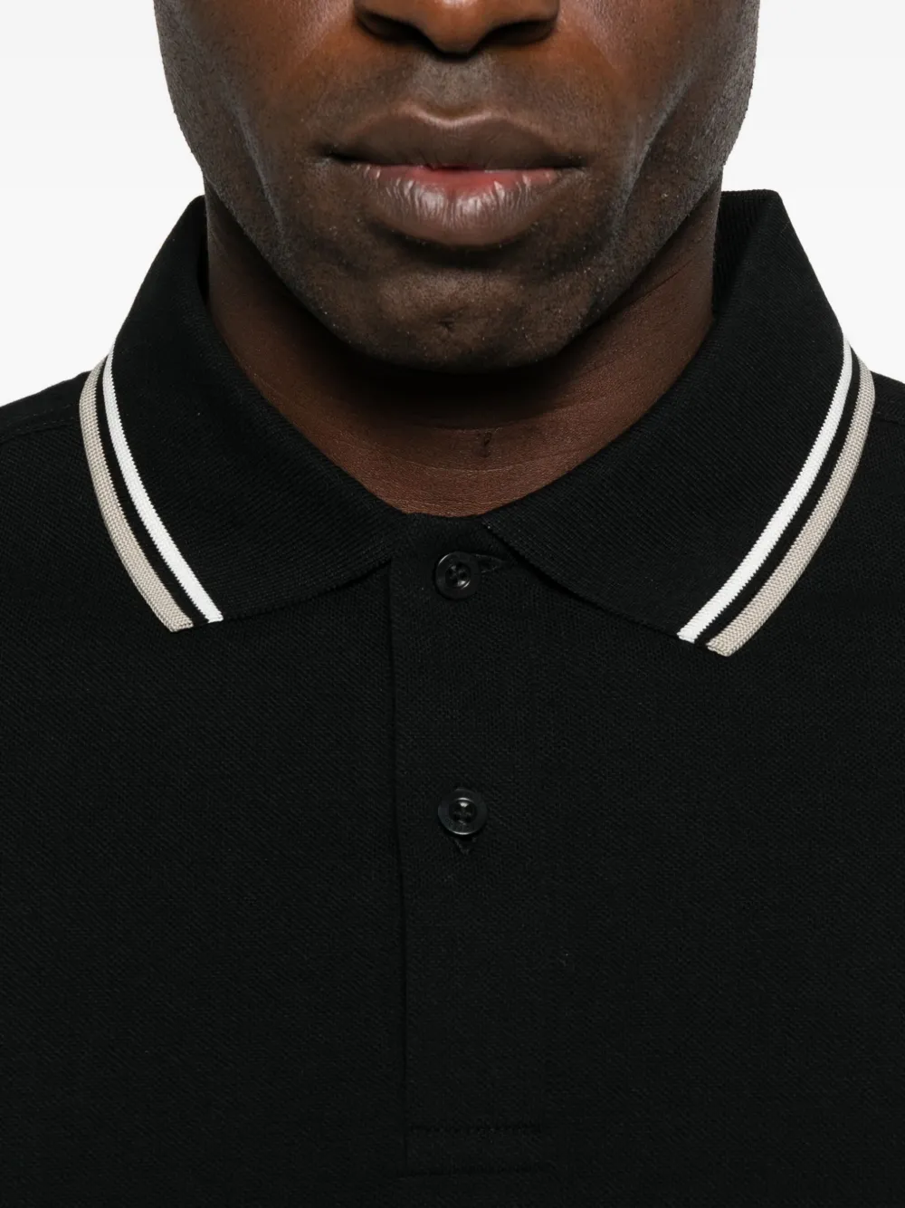Comme Des Garçons Shirt Comme Des Garcons Shirt Mens X Fred Perry Colour Block Black Polo Shirt In Black