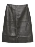 Soeur leather A-line skirt - Brown
