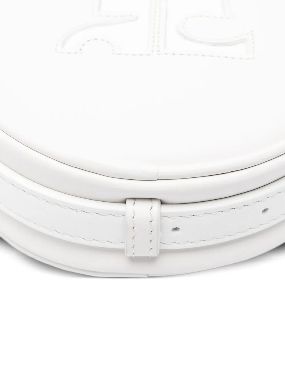 Courrèges Shopper met logo-reliëf Wit