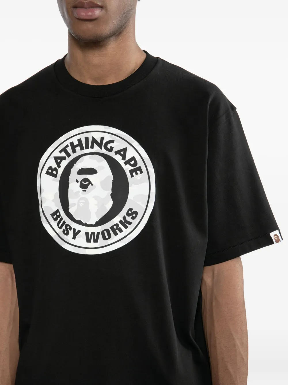 A Bathing Ape Logo-printed T-shirt In Black