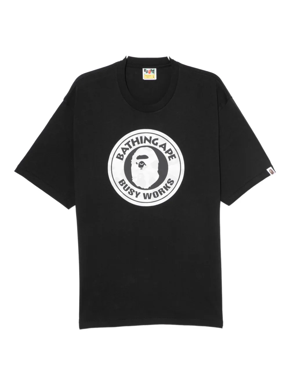 A Bathing Ape Logo-printed T-shirt In Black