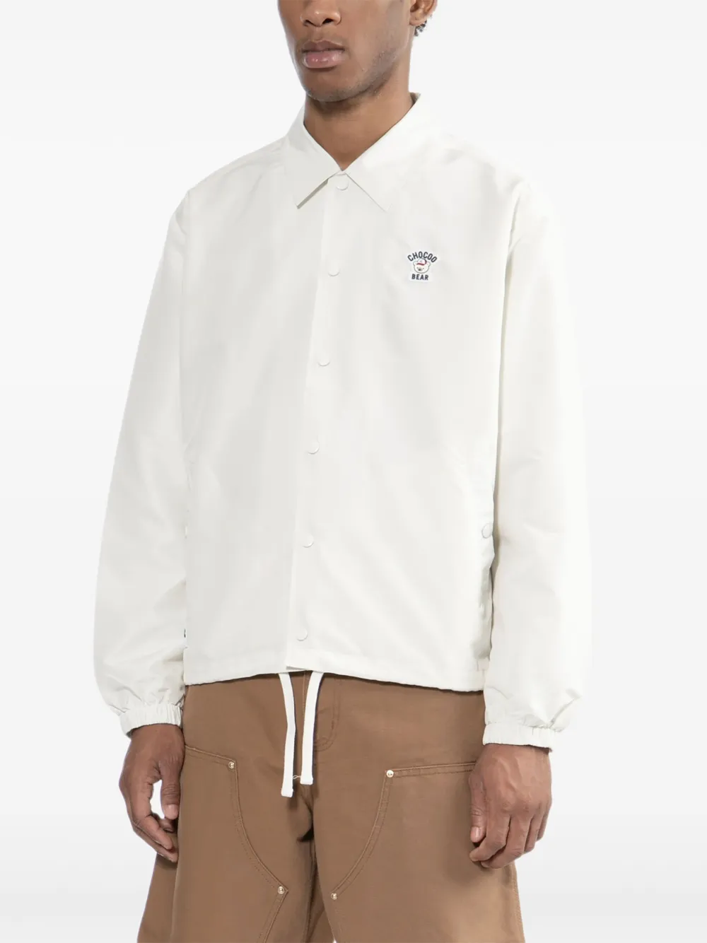 CHOCOOLATE Shirtjack met logopatch Wit