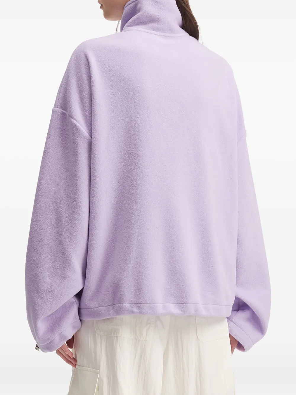 Tout A Coup Half-zip Fleece Sweatshirt In Purple