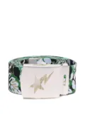 A BATHING APE® floral-print belt - Green