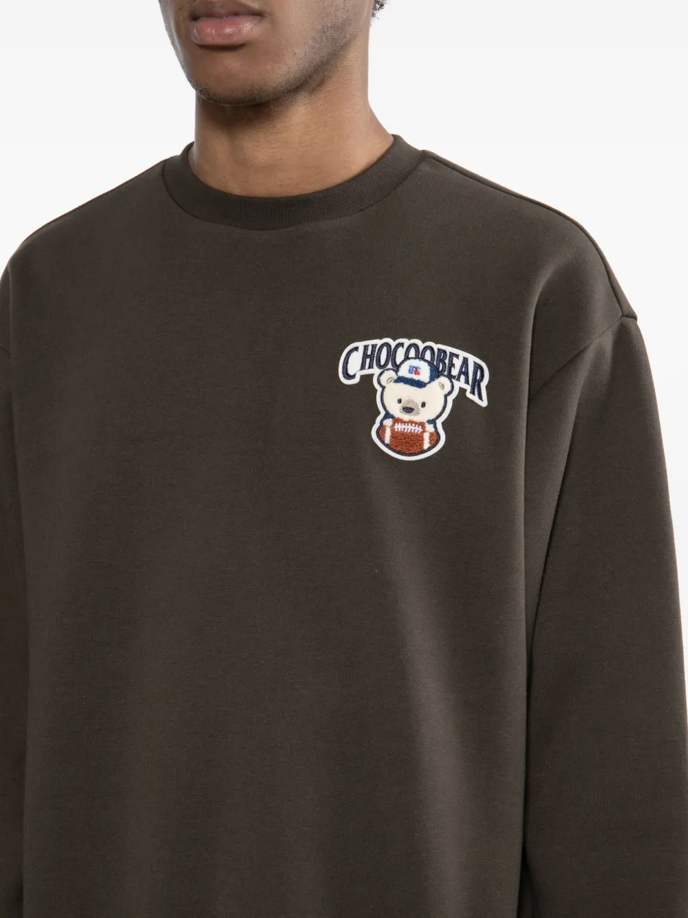 CHOCOOLATE Sweater met geborduurd logo Bruin