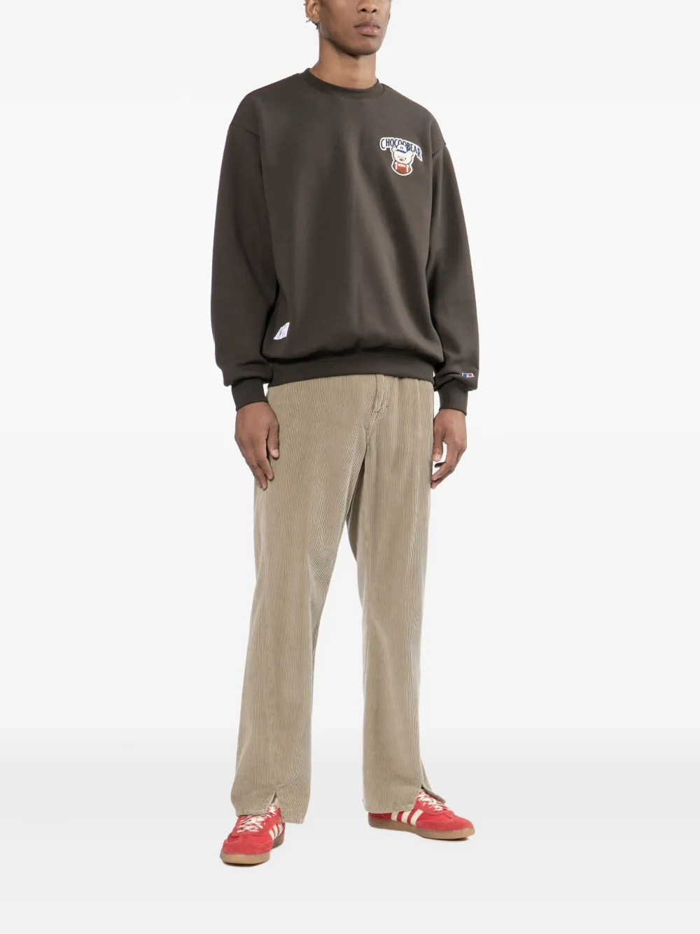 CHOCOOLATE Sweater met geborduurd logo - Bruin