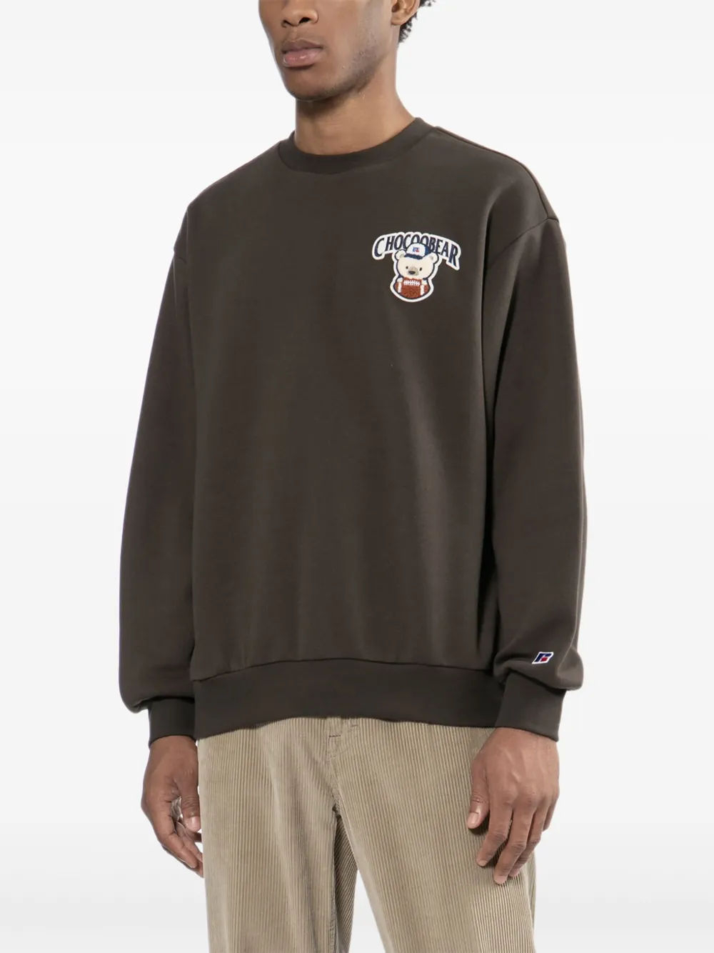 CHOCOOLATE Sweater met geborduurd logo Bruin