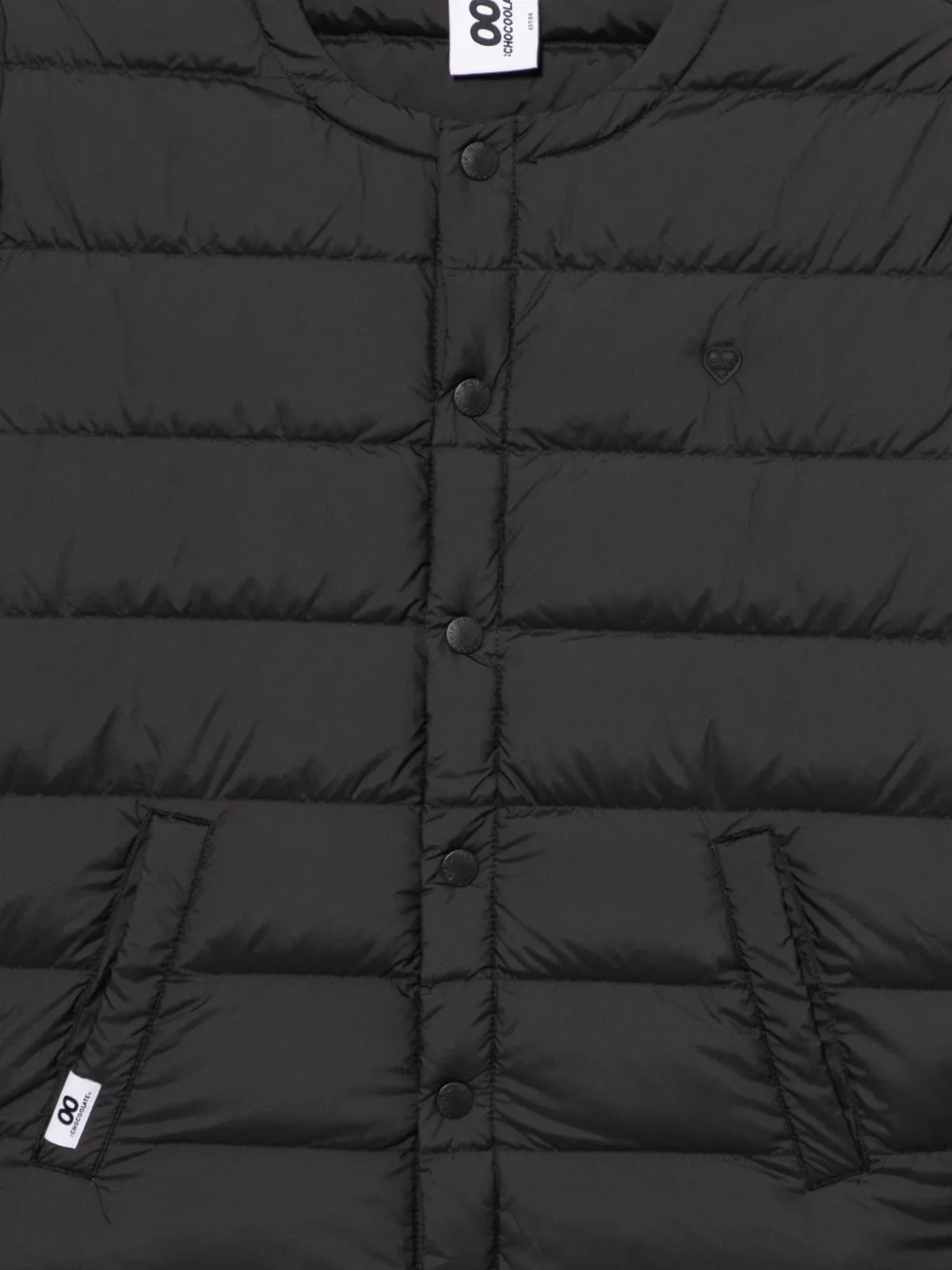 Chocoolate Logo-embossed Puffer Jacket In Black