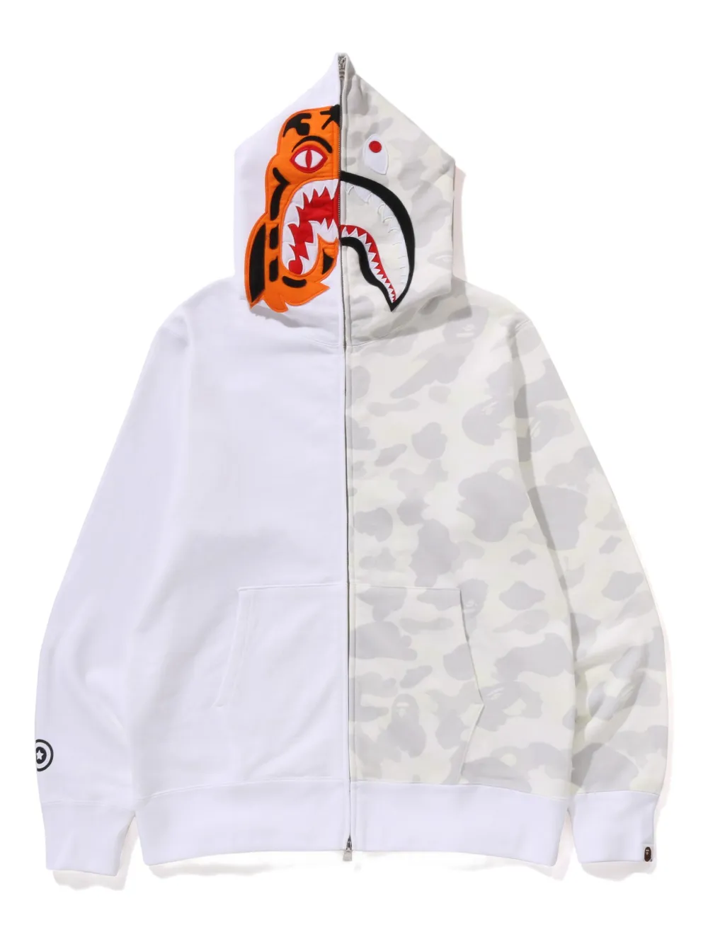 A BATHING APE® tiger shark zip-up hoodie - ホワイト A BATHING APE® tiger shark zip-up hoodie - ホワイト
