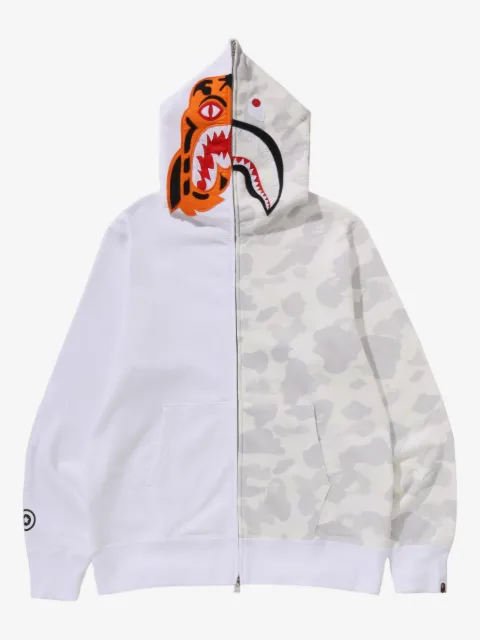A BATHING APE® tiger shark zip-up hoodie