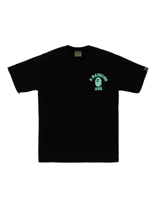 A BATHING APE® glow-in-the-dark T-shirt | Black | FARFETCH