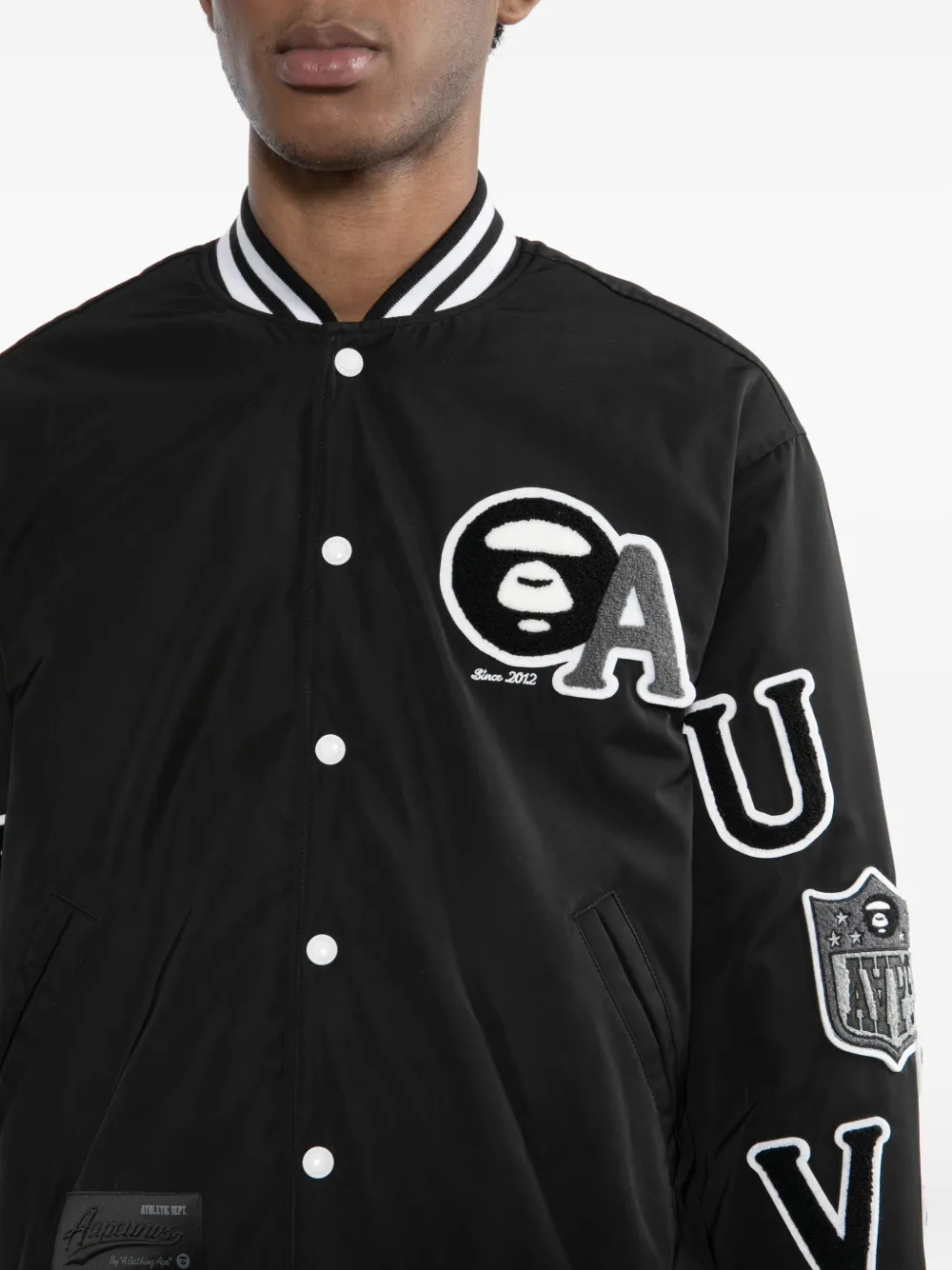 AAPE BY *A BATHING APE Jack met geborduurd logo Zwart