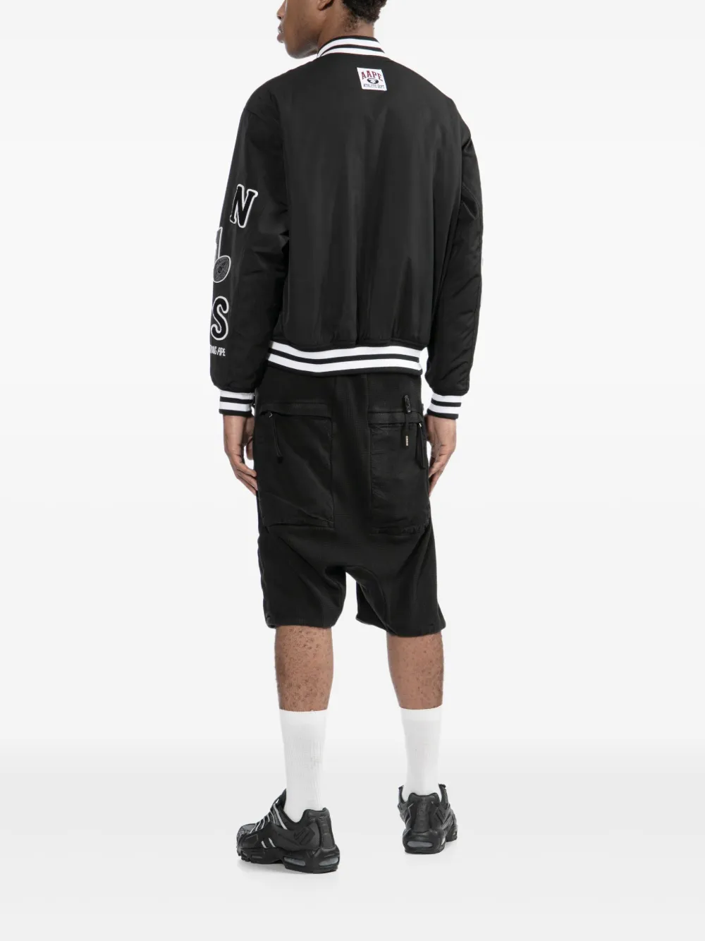 AAPE BY *A BATHING APE Jack met geborduurd logo Zwart