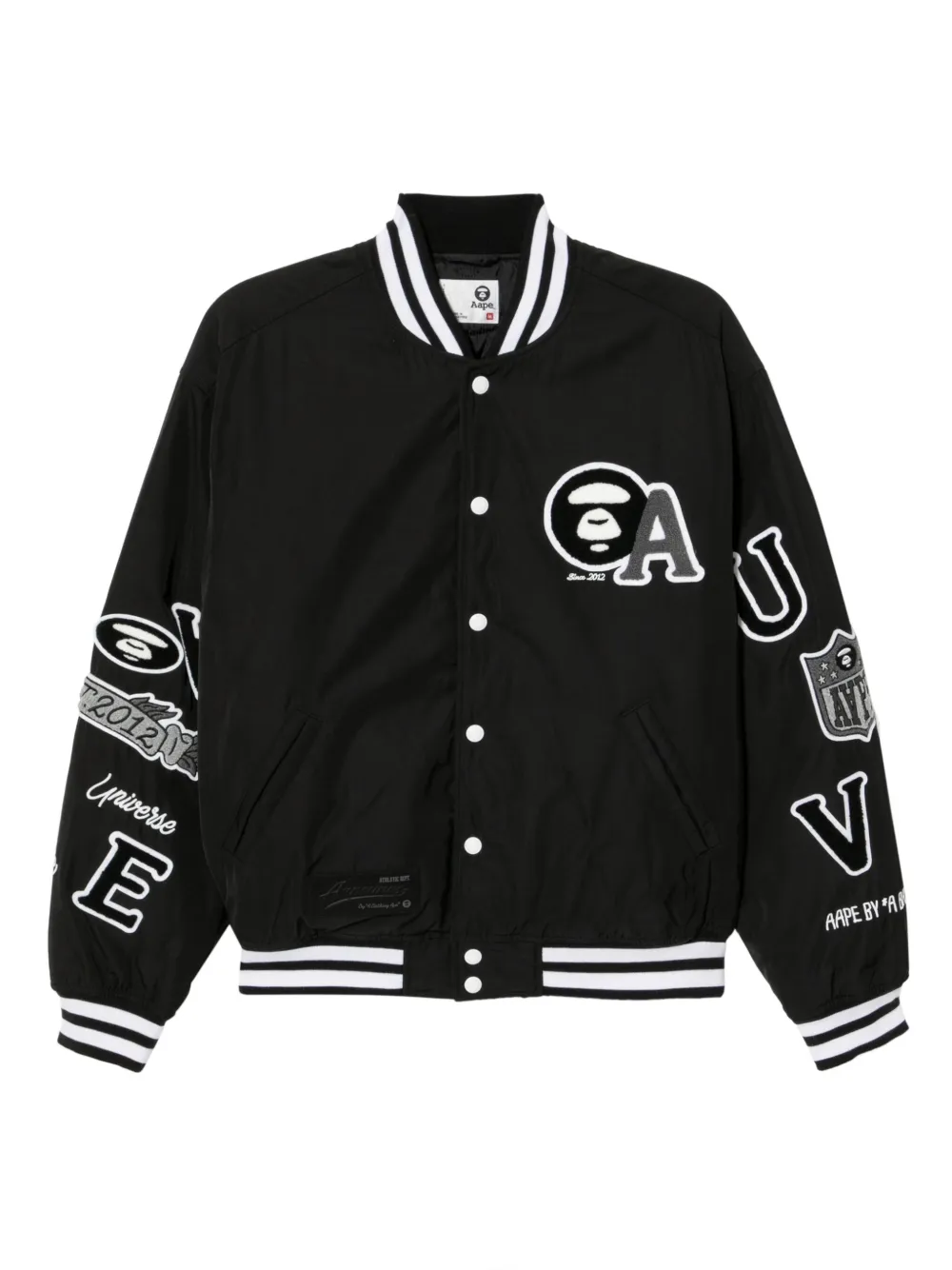 AAPE BY *A BATHING APE® logo-embroidered jacket | Black | Image 1
