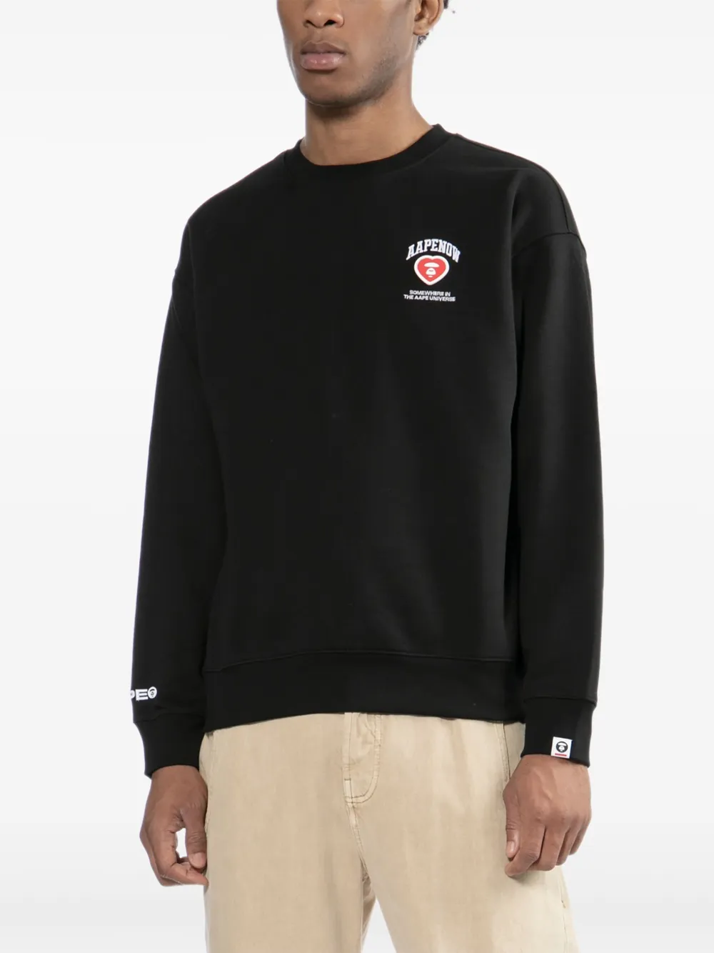 Aape By A Bathing Ape Sweatshirt Mit Logo-patch In Black
