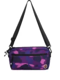 A BATHING APE® camo-pattern messenger bag - Purple