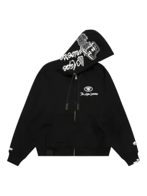 AAPE BY *A BATHING APE® half-zip short-sleeved Hoodie | Black