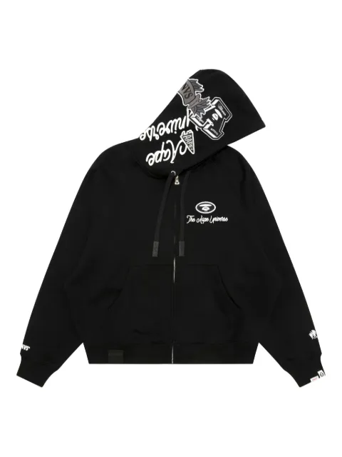 AAPE BY *A BATHING APE® applique zip-up hoodie