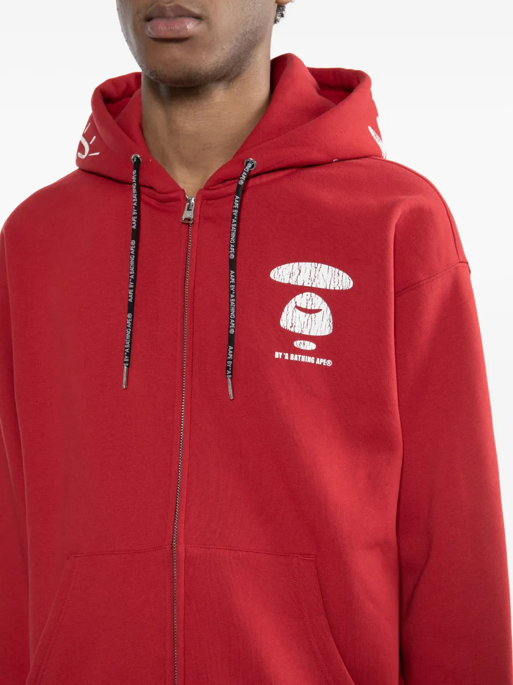 Aape By A Bathing Ape Moonface Hoodie In Red