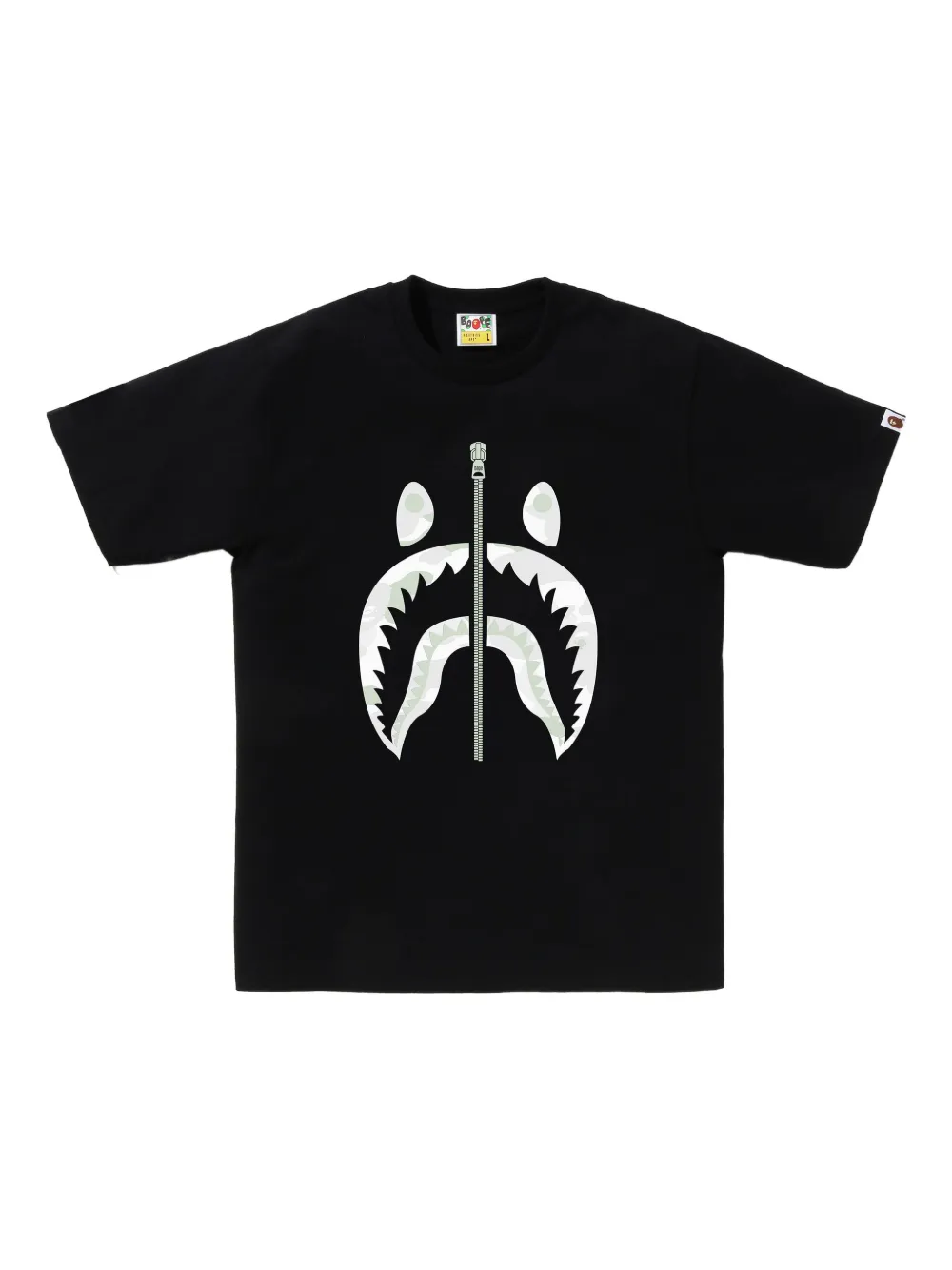 A Bathing Ape Shark-print T-shirt In Black