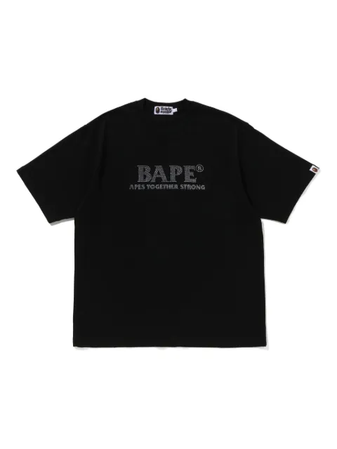 A BATHING APE® rhinestone-embellished logo T-shirt