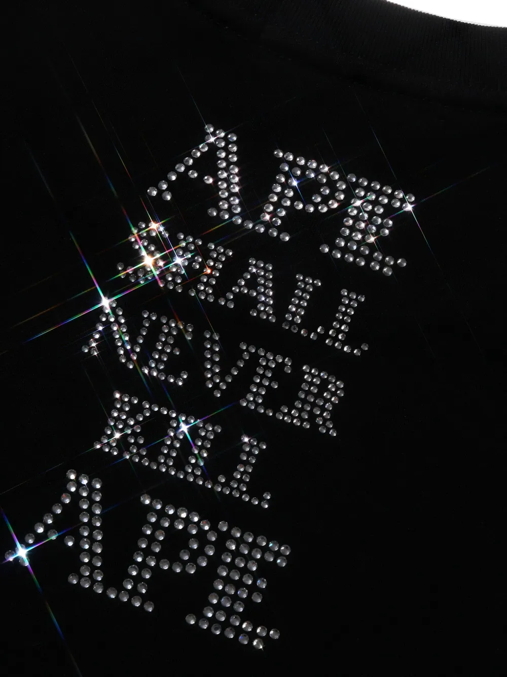 A BATHING APE T-shirt verfraaid met kristallen Zwart