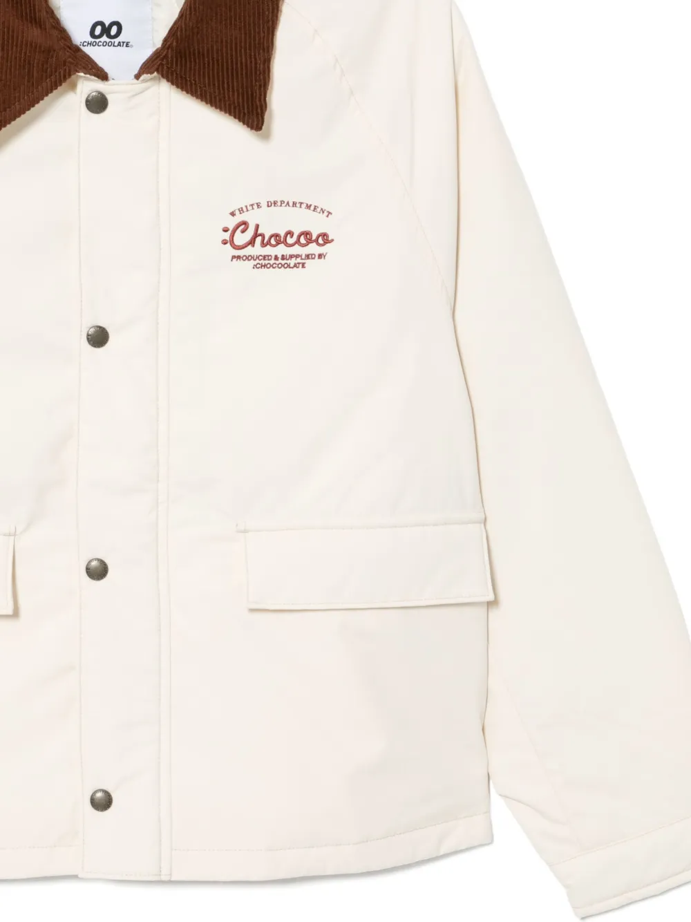 Chocoolate Logo-embroidered Jacket In Neutral