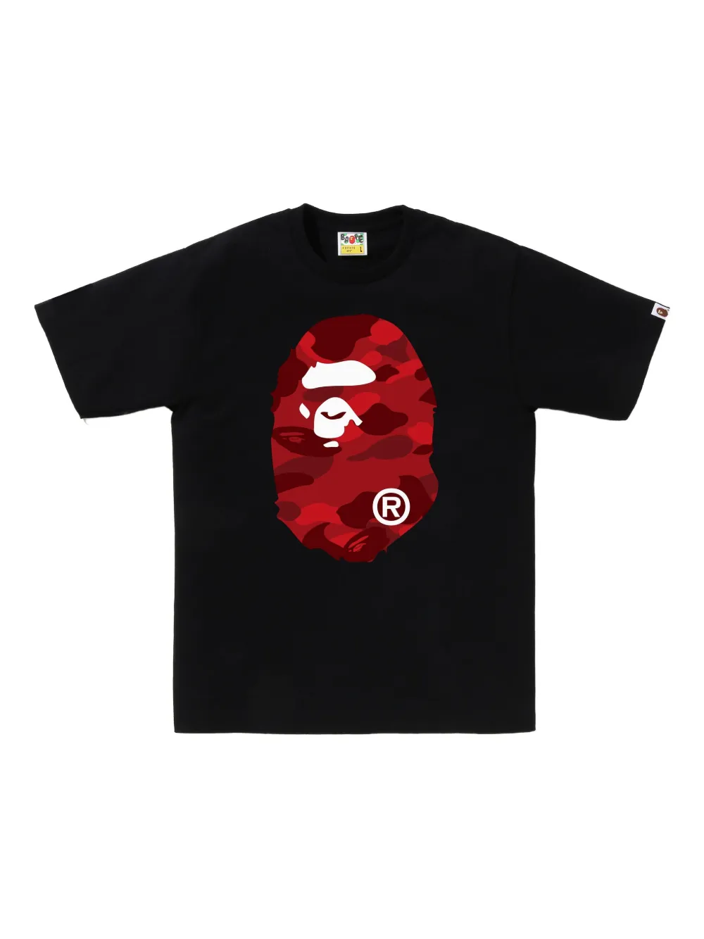 A BATHING APE® camo ape-head T-shirt | Black | Image 1