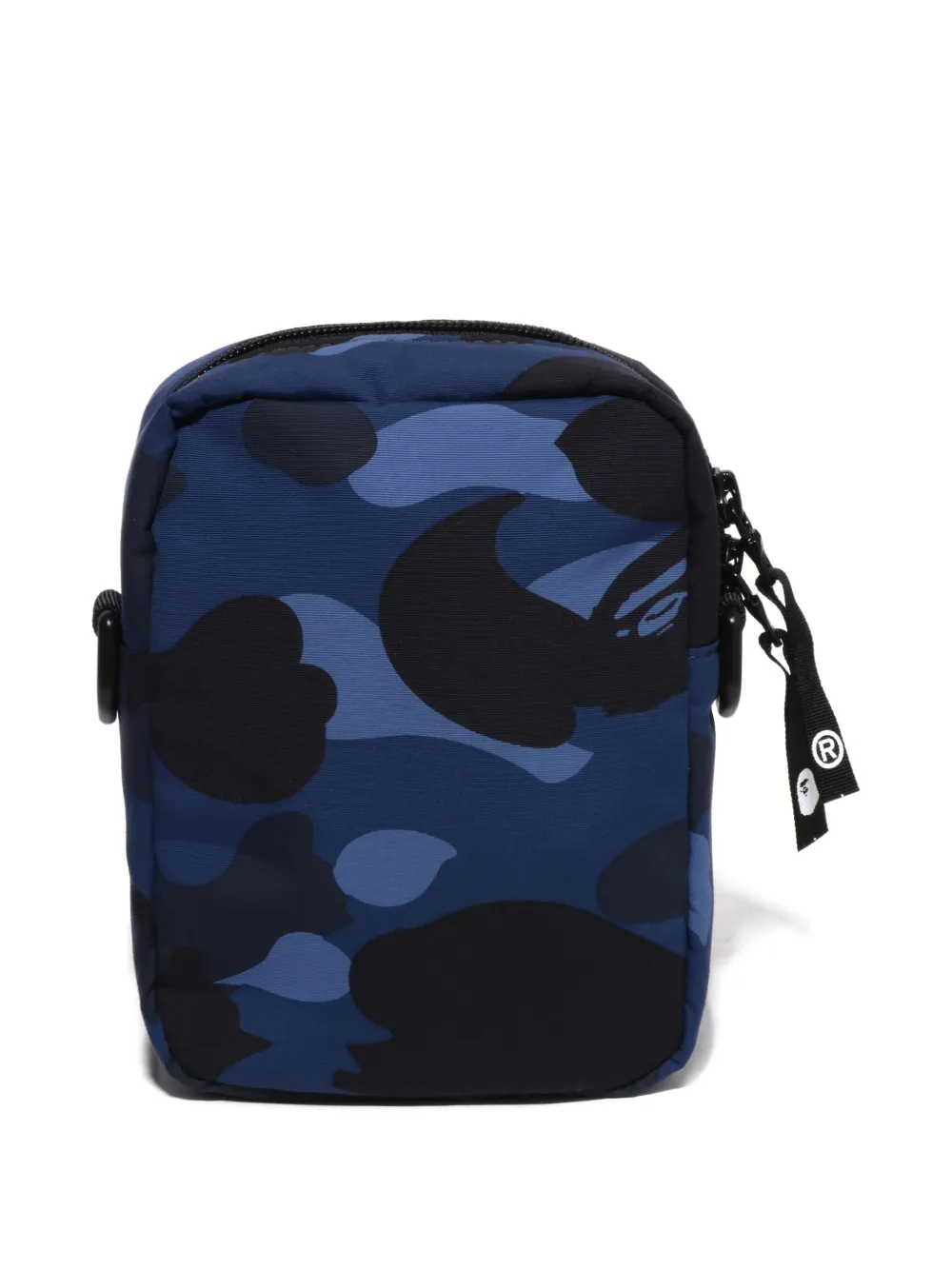 A BATHING APE Messengertas met camouflageprint en haaienkop - Blauw