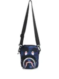 A BATHING APE® shark-head camo messenger bag - Blue