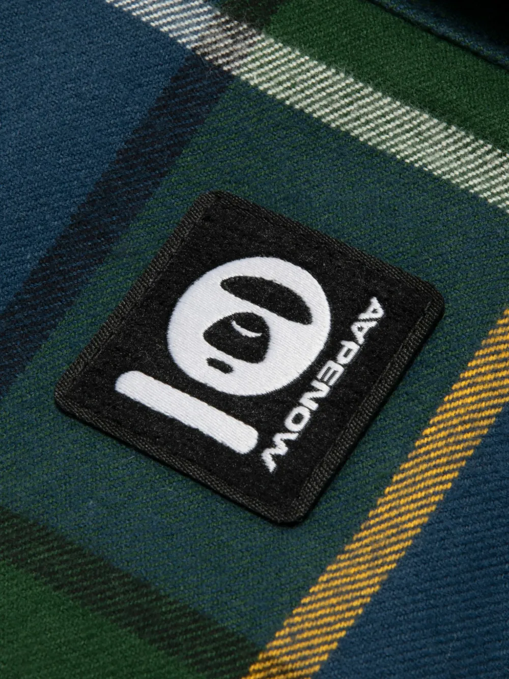 AAPE BY *A BATHING APE Geruit overhemd Blauw