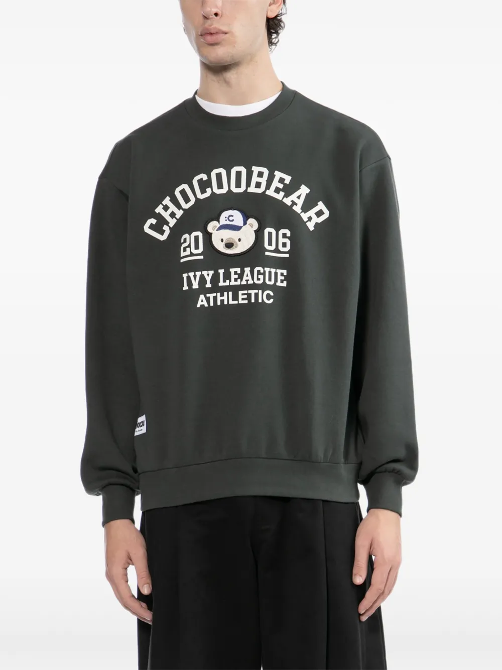 CHOCOOLATE Sweater met logoprint Groen